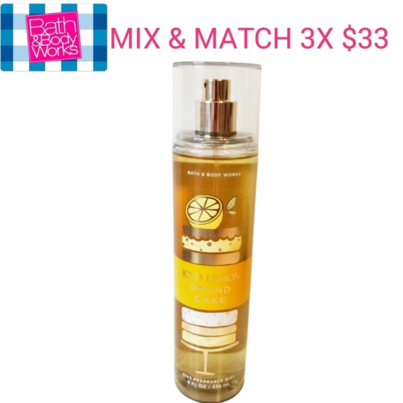 Bath and Body Works ICED LEMON POUND CAKE Fine Fragrance body mist - Picture 1 of 4